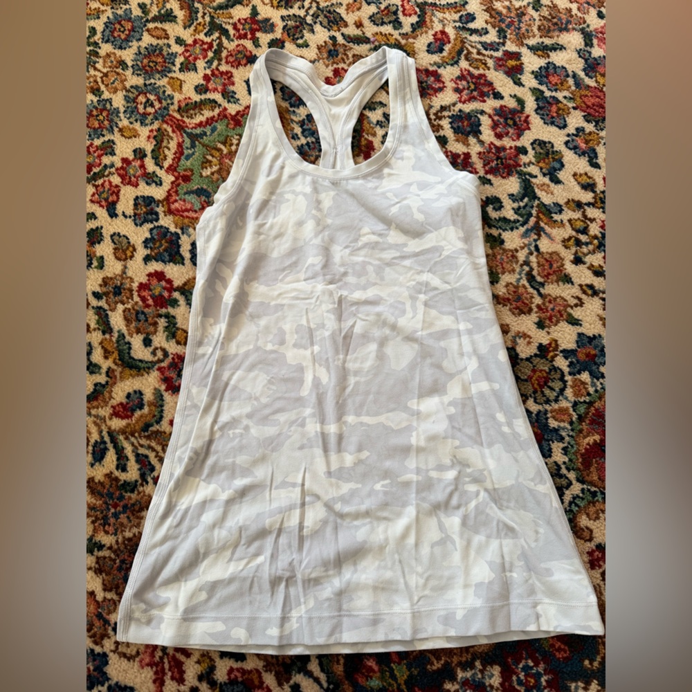 Lululemon White Camo Racerback Tank